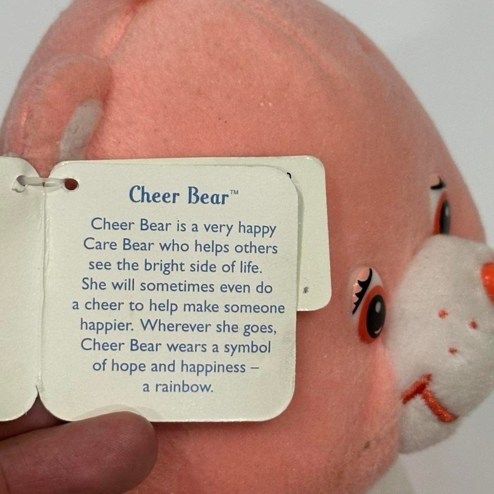 2003 Vintage Care bear plushie NWT CHEER Bear - Picture 6 of 6